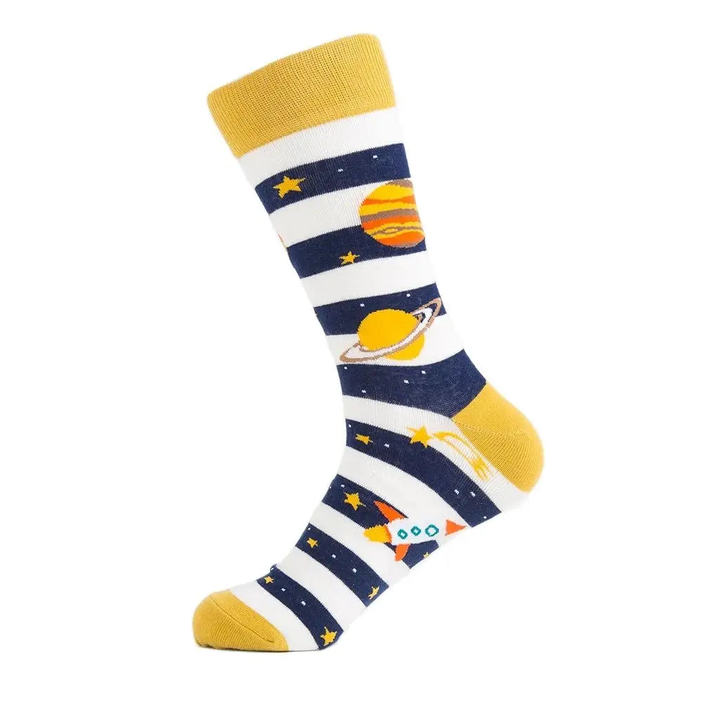 Mid Calf Socks Cotton Socks Size Eu41-46 US7.5-12