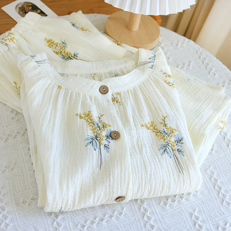 Women's Pajamas Cotton Two-Piece Set Ladies Nightie