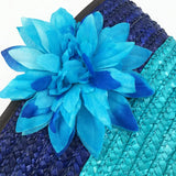 Summer Knitted Straw Bag Wheat Pole Weaving Women's Handbags Flower Bohemia Shoulder Bags Female Beach Bag Large Capacity Tote