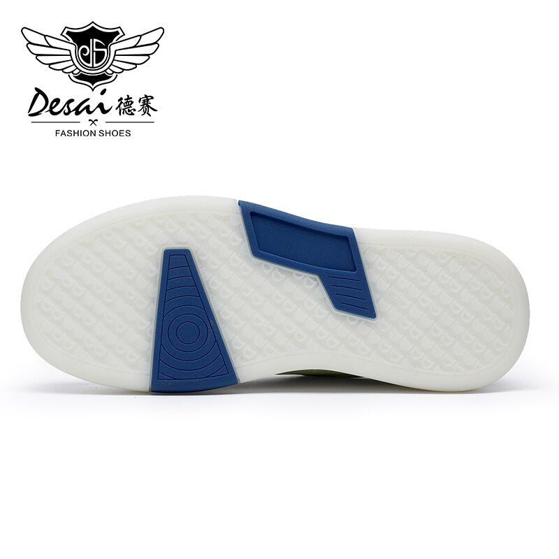 DESAI Full Grain Leather Men Shoes Soft Bottom Casual Sneaker For Men Business Worker Breath 2023 Designer Fashion