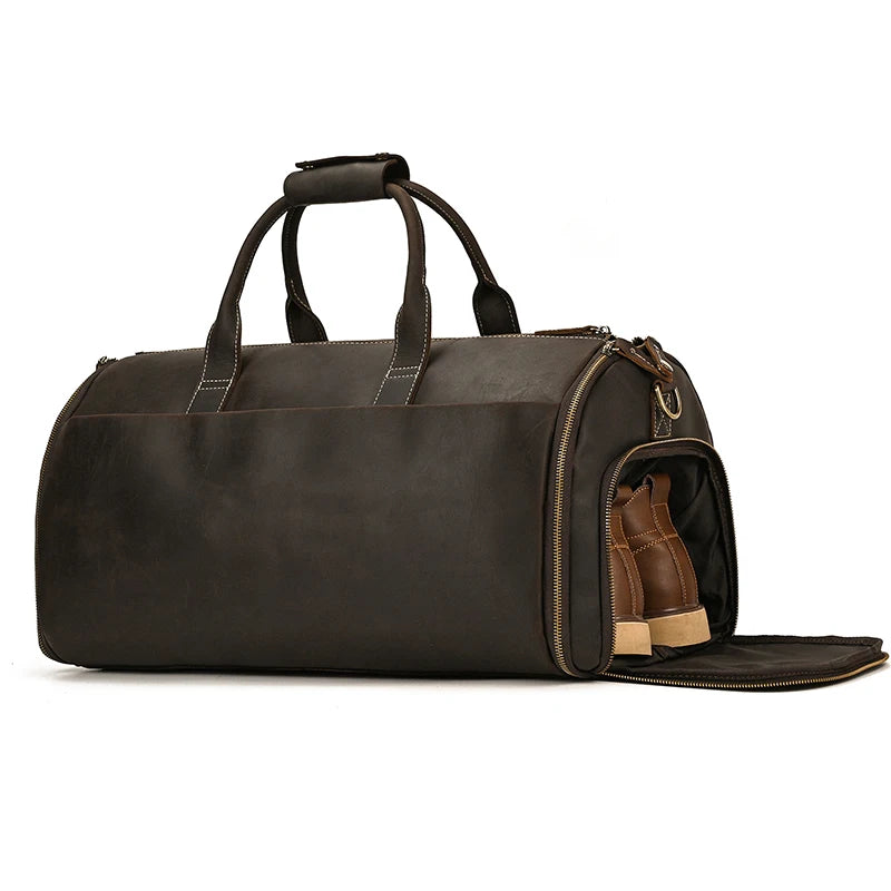 Soft Leather Duffel Bag