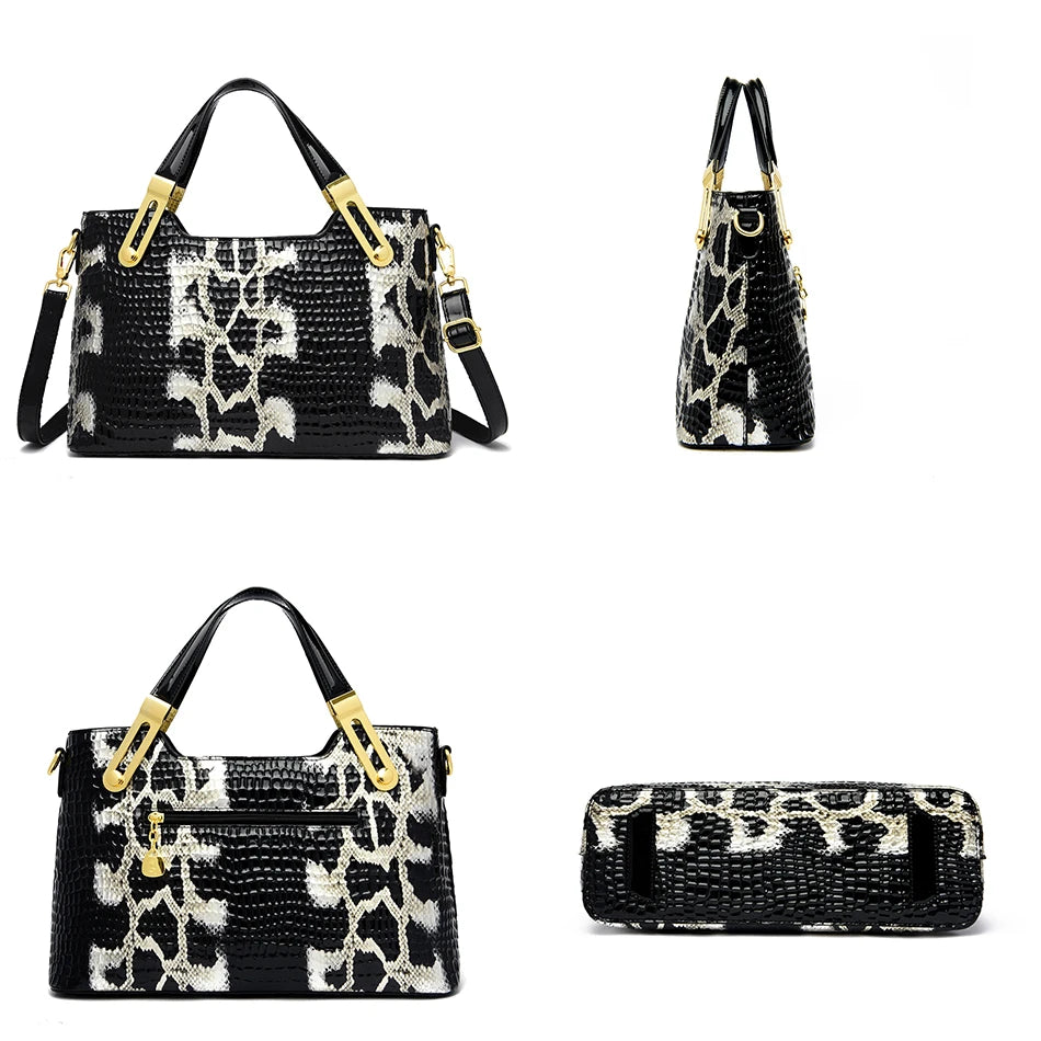 Noble Women Handbag Python Pattern