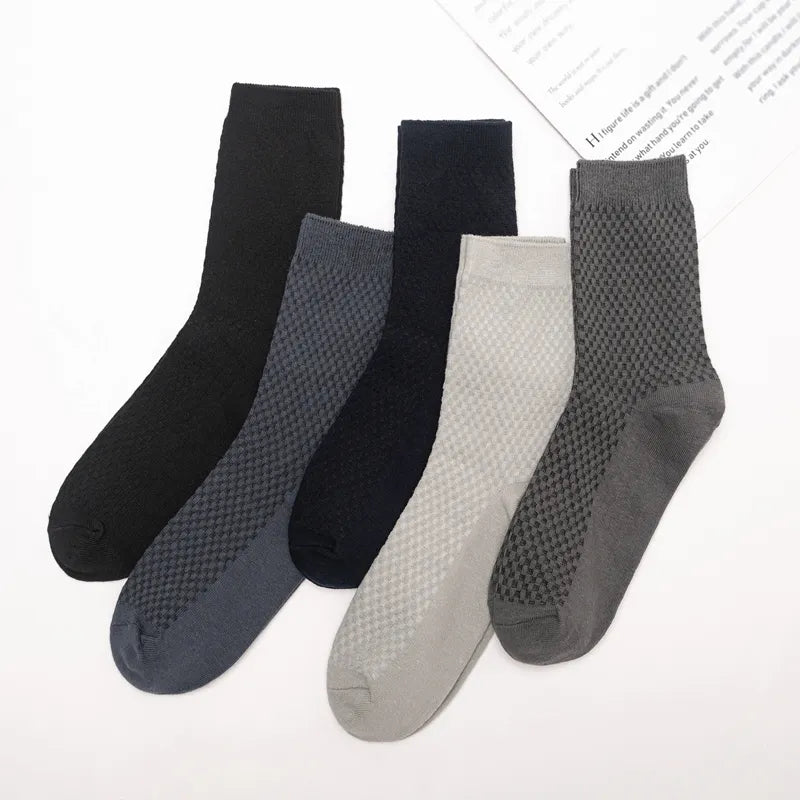 10 Pairs Men's Bamboo Fiber Breathable High Quality Men Socks Size 39-48