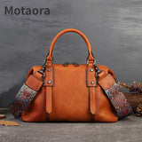 MOTAORA 2024 New Vintage Bags For Women Handbags Genuine Leather Women's Handbags Luxury Designer High Quality Ladies Tote Bag