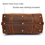 Large Genuine Leather Men Travel Bag