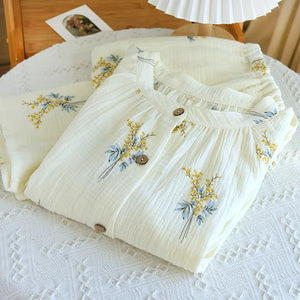Women's Pajamas Cotton Two-Piece Set Ladies Nightie