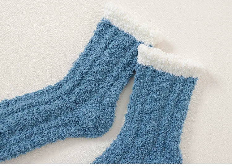 Women Winter Warm Fleece Socks 5 Pairs