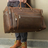 Durable Genuine Leather Men's Travel Bag