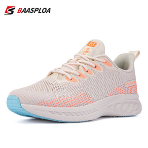 Baasploa 2022 Spring New Women Fashion Shoes Comfortable Knit Sport Shoes Female Lightweight Wear-Resistant Shoes