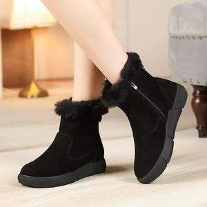 2023 Fashion Women's Shoes Short Plush Women's Boots Hot Sale Side Zipp Daily Boots Women New Round Toe Keep Warm Ankle Boots