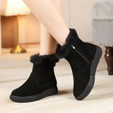 2023 Fashion Women's Shoes Short Plush Women's Boots Hot Sale Side Zipp Daily Boots Women New Round Toe Keep Warm Ankle Boots
