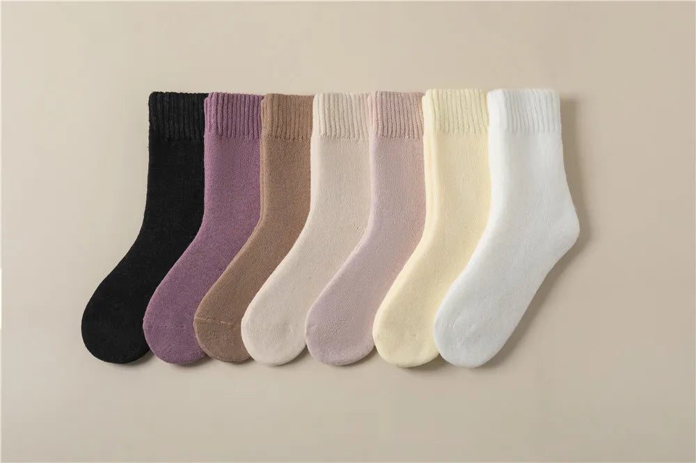 3 Pairs Socks Wool Thick Plush Soft Socks