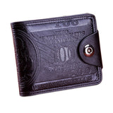 Men Leather Wallet Dollar Pattern Wallet