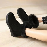 2023 Fashion Women's Shoes Short Plush Women's Boots Hot Sale Side Zipp Daily Boots Women New Round Toe Keep Warm Ankle Boots