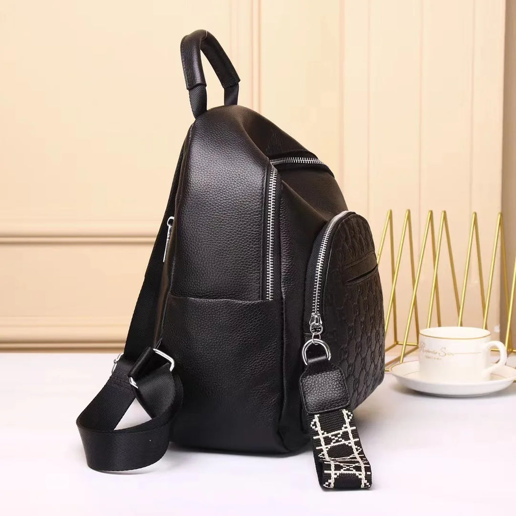 Fashion Top layer Cowhide Backpack 2023 New Single Shoulder Handheld Versatile for Women