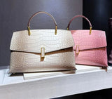 Genuine Leather Alligator Pattern Leather Women's Handbags