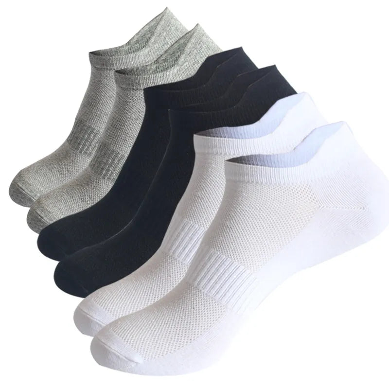 Women Men Socks Mesh Sports Running Ankle Socks 6 Pairs