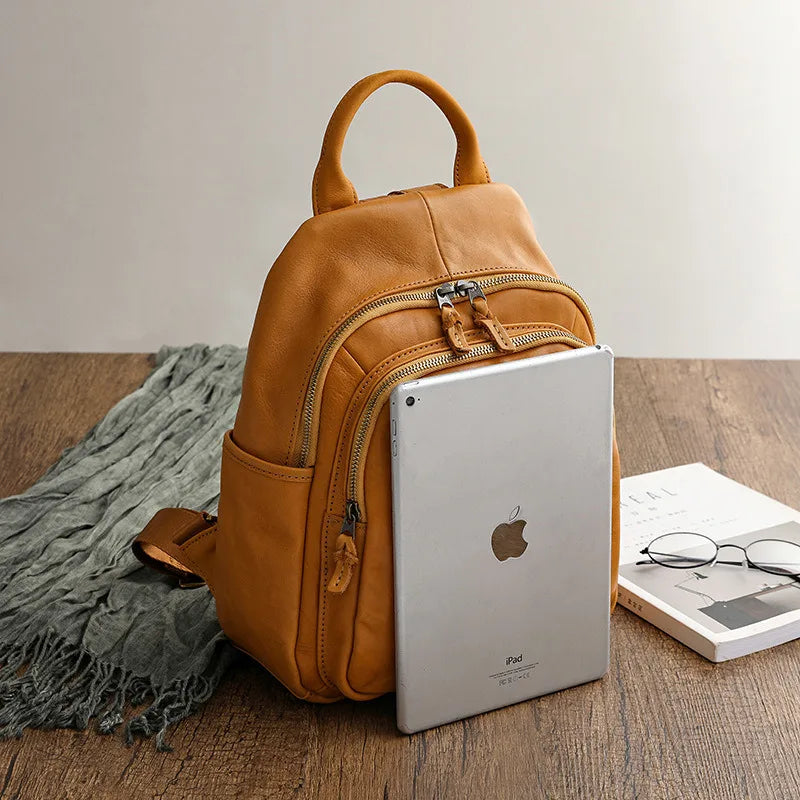 GAGACIA Genuine Leather Women Backpacks For School Teenagers Girls Bag Cowhide High Quality Men Travel Backpack Luxury Designer