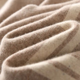 BELIARST 2023 Autumn Winter Thickened Women's High Waist Small Leggings Fashion Color Contrast Knitted Pants 100% Merino Wool