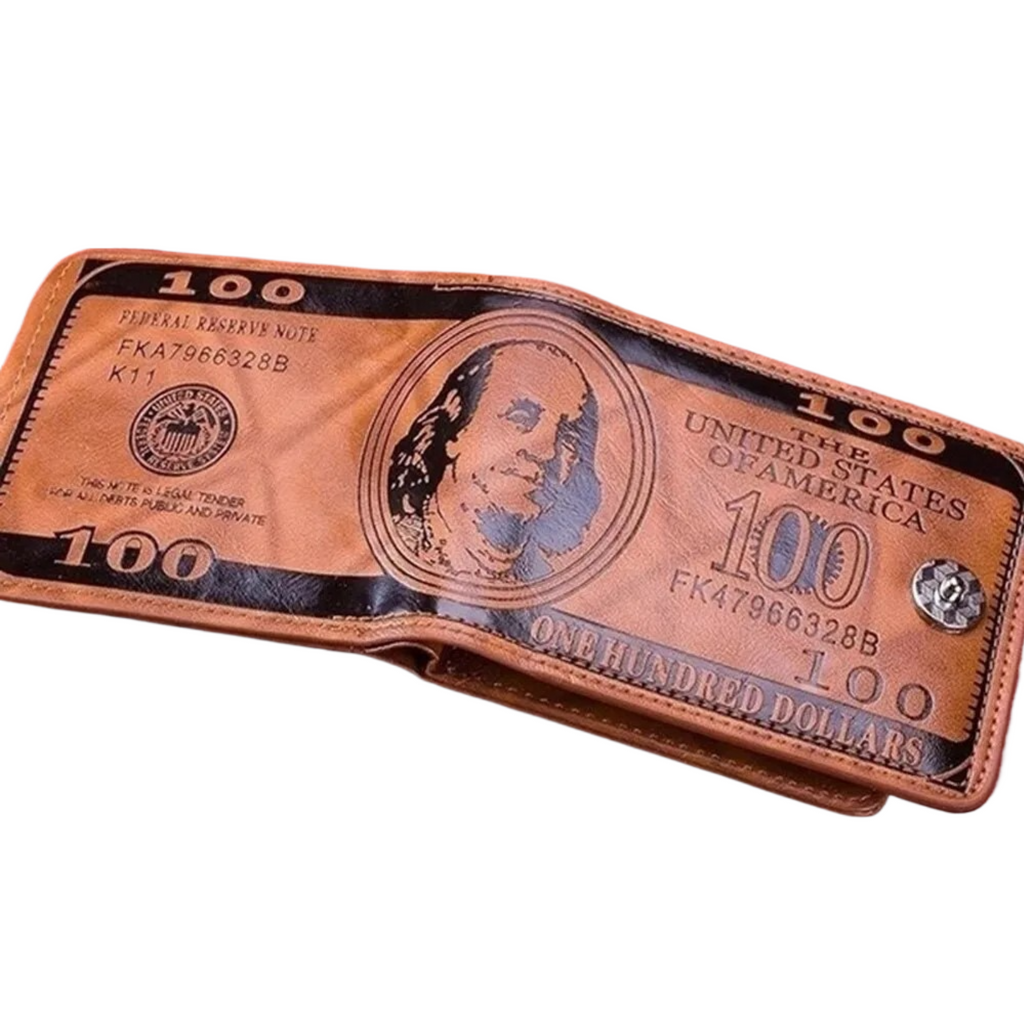 Men's Dollar Pattern Wallet Leather Wallet