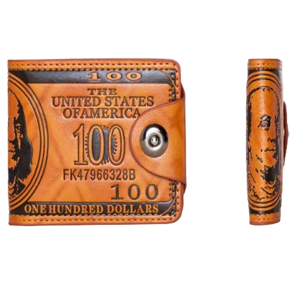 Men's Dollar Pattern Wallet Leather Wallet