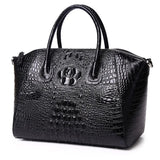 Genuine Leather Women's Luxury Crocodile Texture Handbags