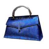 Luxury Serpentine Finish Leather Handbag