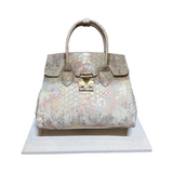 Genuine Leather Snake Print Large Capacity Fashion Handbag