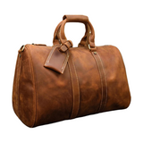 Vintage Leather Travel Duffel Bag