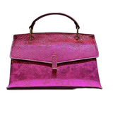 Luxury Serpentine Finish Leather Handbag