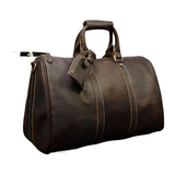 Vintage Leather Travel Duffel Bag