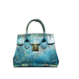 Genuine Leather Snake Print Large Capacity Fashion Handbag