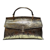 Luxury Serpentine Finish Leather Handbag