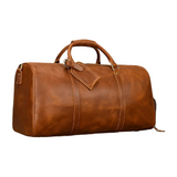 Vintage Leather Travel Duffel Bag