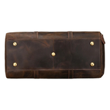 Vintage Leather Travel Duffel Bag