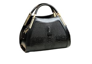 Genuine leather crocodile pattern handbag