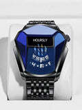 Luxury HOURSLY Brand Trend Cool Men's Wrist Watch Stainless Steel Technology Fashion Quartz Watch For Men 2024 Relogio Masculino