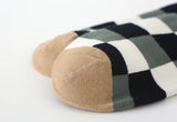 5 Pairs Mens Colourful Grid Casual Combed Cotton Socks