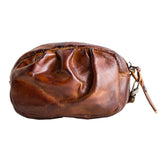 Genuine Leather Coin Purse First Layer Vegetable Tanning Leather Clutch Men And Women Card Holder Driving License Small Wallet