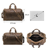 Vintage Genuine Leather Men's Luggage Bag