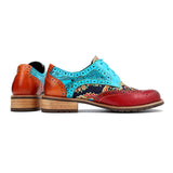 Vintage Oxford Shoes For Women Genuine Leather Flat Heel Shoes Woman British Lace Up Brogues Flats Shoes Retro Chaussures Femme
