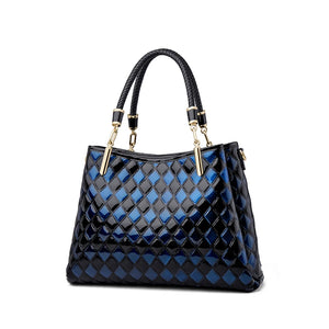 Soft Quality Leather Hand Bag Deep blue