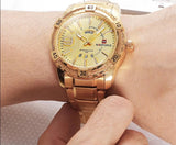 NAVIFORCE Luxury Brand Men's WristWatch Original Fashion Quartz Classic Watches For Men Waterproof Business Steel Band Clock Man