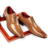 Men's Business Dress Shoes Genuine Leather Gentleman Top Quality Shoes Lace-Up Formal Wear Casual Shoes Oxfords EU Size 38-45