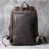 OYIXINGER Men's Luxury Laptop Backpack Original Handmade Laptopc For 14" Macbook Hp Genuine Leather Retro Backpacks Male