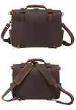 Vintage Crazy Horse Genuine Leather Men Briefcase Business Bag Large Leather Briefcase Male 15.6"Laptop Case Shoulder Bag office