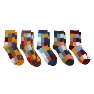 5 Pairs Combed Cotton Men's Socks Size EU 39-45