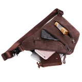 Genuine Leather Men Casual Crossbody Bag