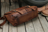 Vintage Genuine Leather Messenger Bag men Leather Shoulder Bag Men Crossbody Bag male Fashion Casual Sling Leisure Bags Brown