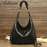 Shiny Serpentine Genuine Leather Shoulder Bag